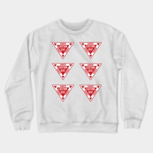 Ejection Seat Danger  Triangle Military Warning Fighter Jet Aircraft Distressed Crewneck Sweatshirt